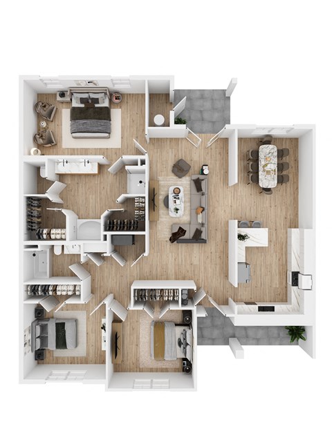 a floor plan of a house with a bedroom and a living room